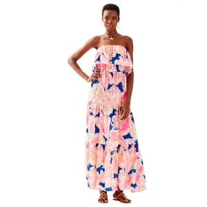 NWT Lilly Pulitzer Queen Concha Caridee Maxi Sz L